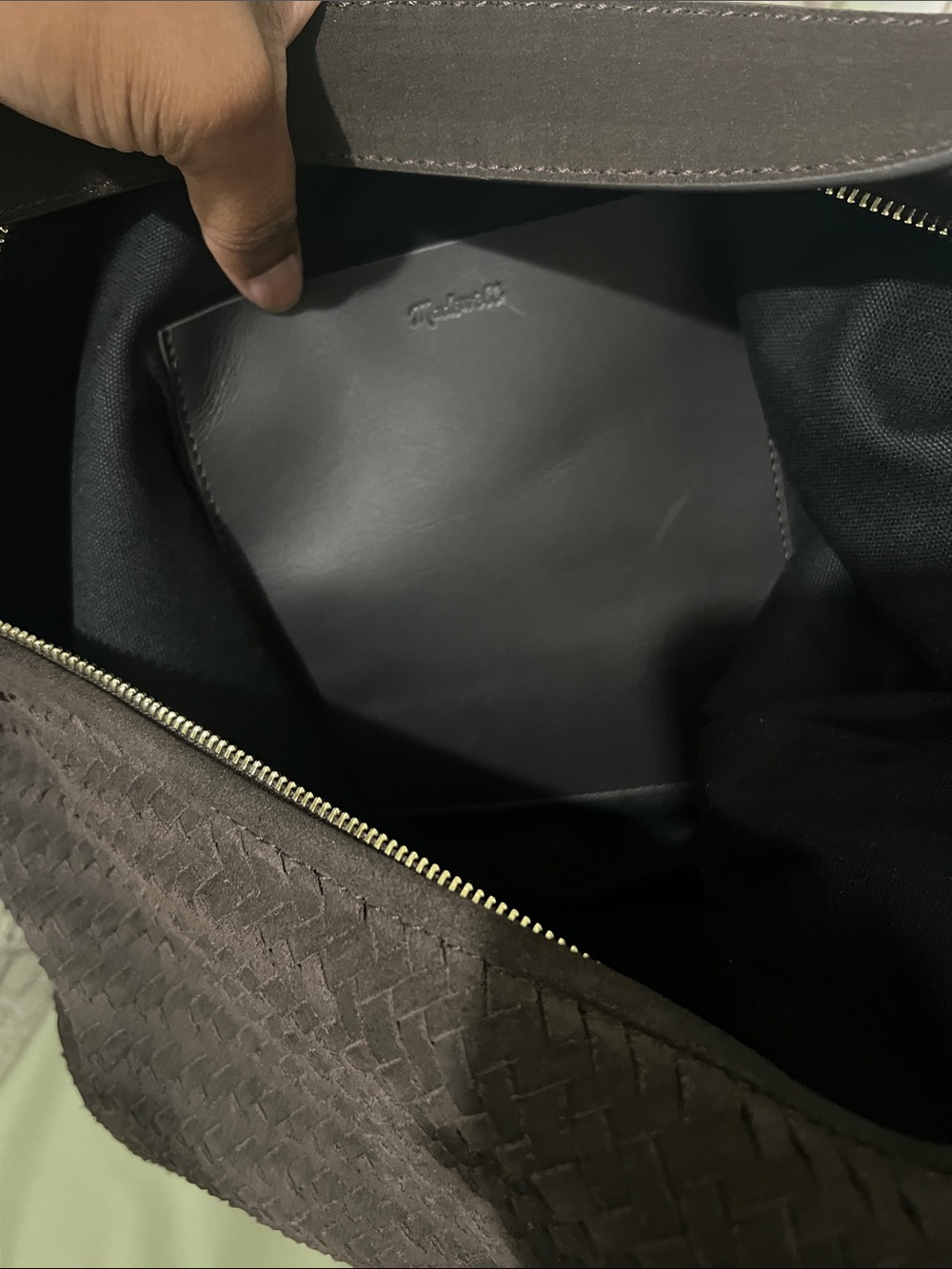 Madewell Essentials Curve Shoulder Bag - Dark Carob - Picture 7 of 7